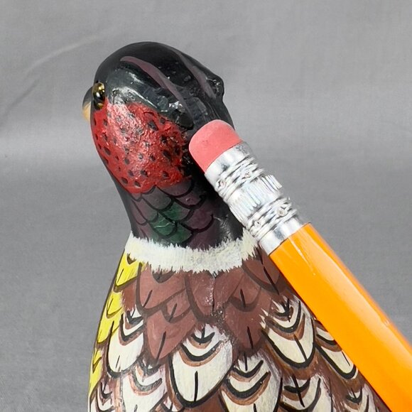 Vtg Action International Stone Art Pheasant Bird Hand Painted Carved Figurine - Picture 13 of 15